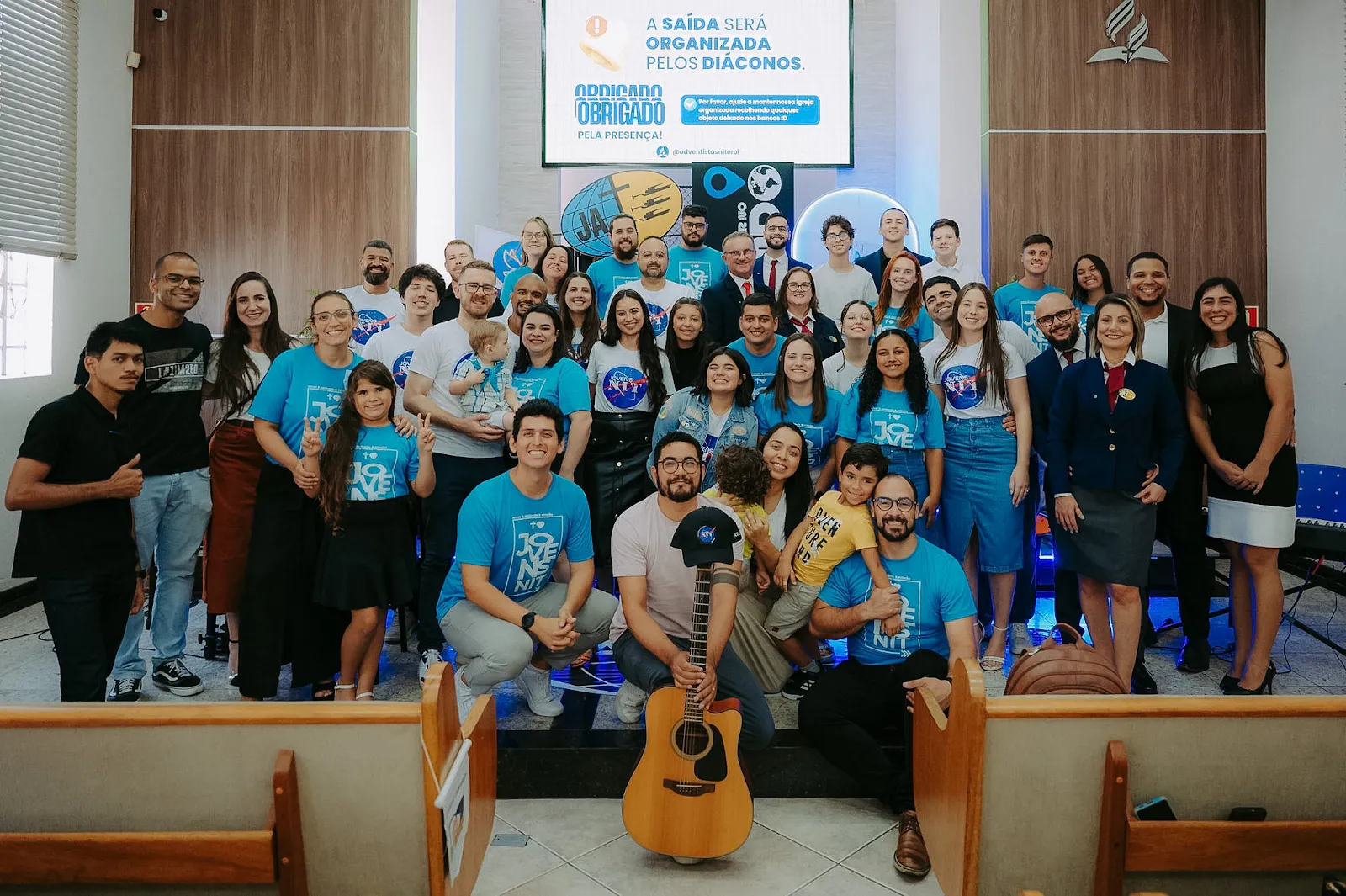 Interior da igreja IASD Niterói